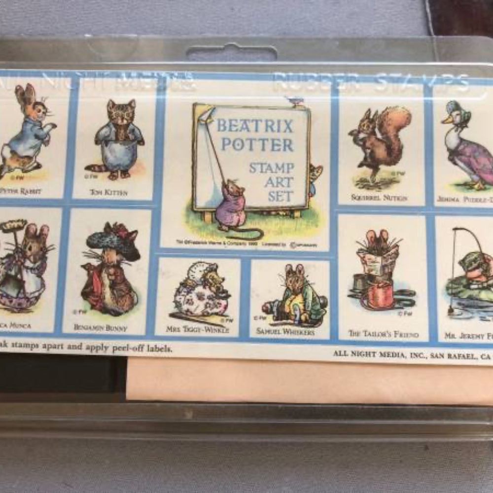Rubber Stamps Beatrix Potter Peter Rabbit Rare